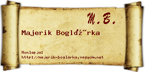 Majerik Boglárka névjegykártya